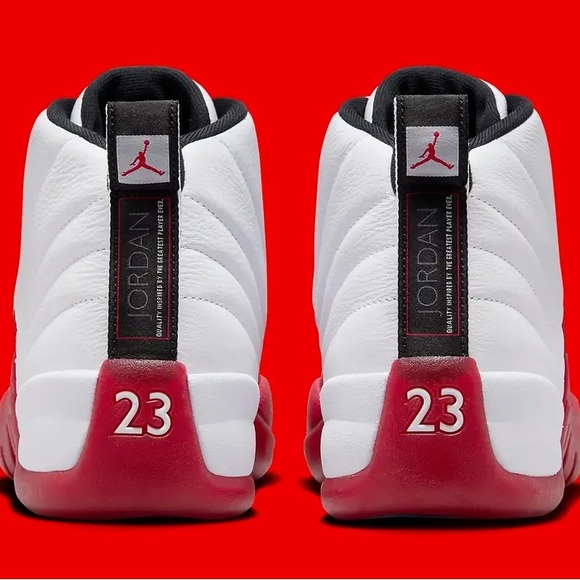 AIR RETRO JORDAN 12 CHERRY white black varsity red CT8013-116 size 8 - 14 - Picture 9 of 10
